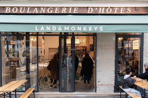 The boutique has been thought of as a place to bring people of many personality, nationality, generations and aspirations together.  at Land & Monkeys - Beaumarchais in Paris