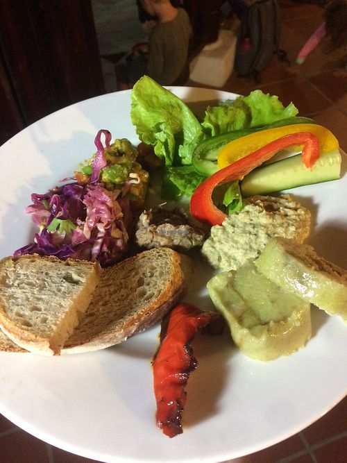 Vegan potluck plate at Brilliant B'n'b in Hoi An