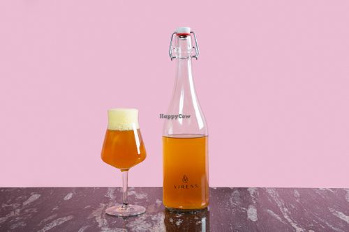 Vermucha (kombucha con aroma de vermout) at Virens in Barcelona