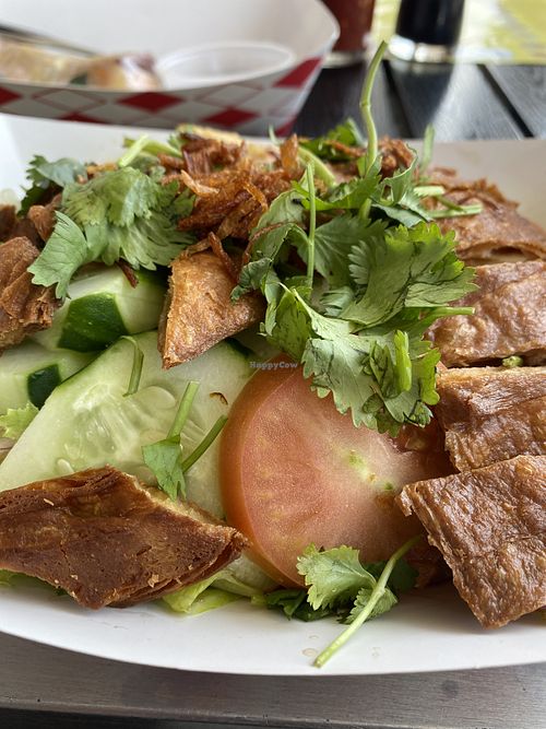 Close-Up of Golden Salad 🥗😌  at Loving Hut in Orange