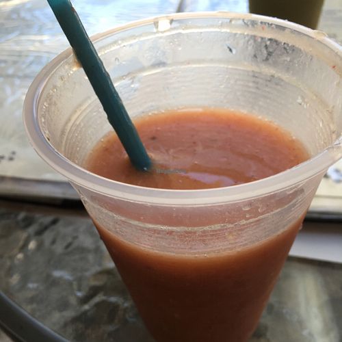 fruit smoothie at Tree of Life in Safed