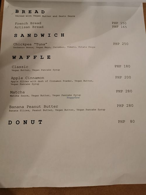 Menu 2 at Herbivore Coron in Coron