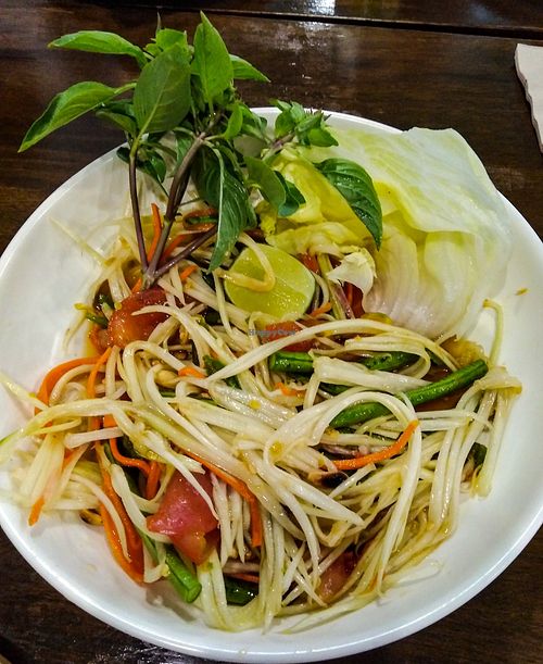 Som Tum (Spicy Papaya Salad) at Veganerie - Nana in Bangkok