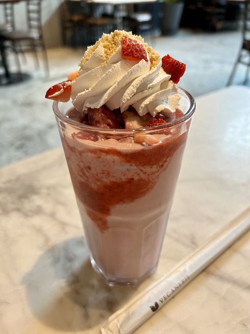 Strawberry cheesecake frappe   at Veganerie - Nana in Bangkok