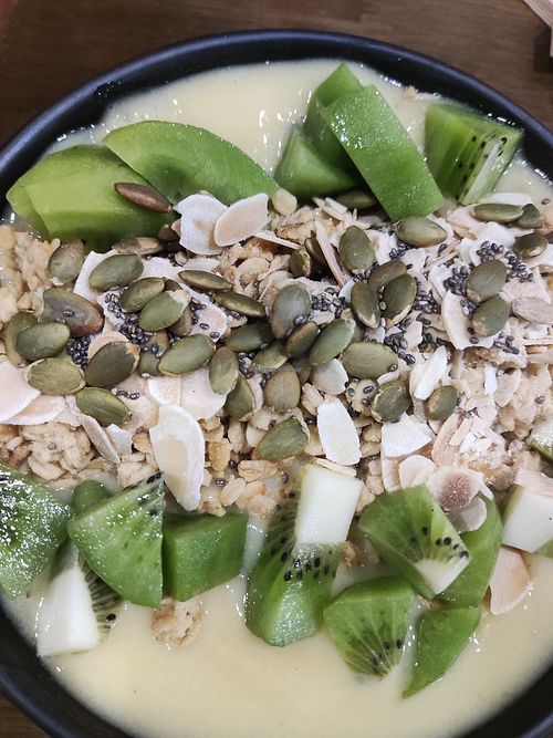 Coconut mango bowl at Veganerie - Nana in Bangkok