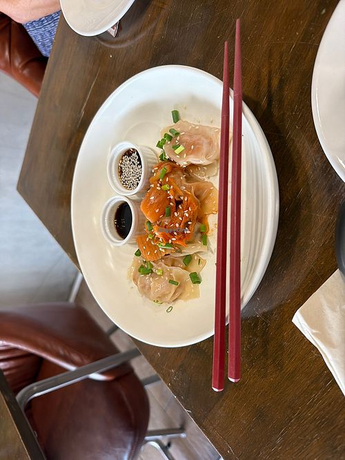 Kimchi dumplings !  at Veganerie - Nana in Bangkok