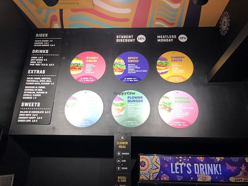 Menu  at Flower Burger in Rome