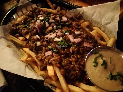Haggis loaded fries at Trusty Buck's in Glasgow