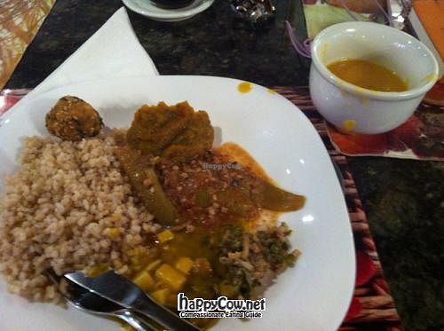My Buffet Selections. Soup was really good! at Refeitorio Organico in Rio De Janeiro