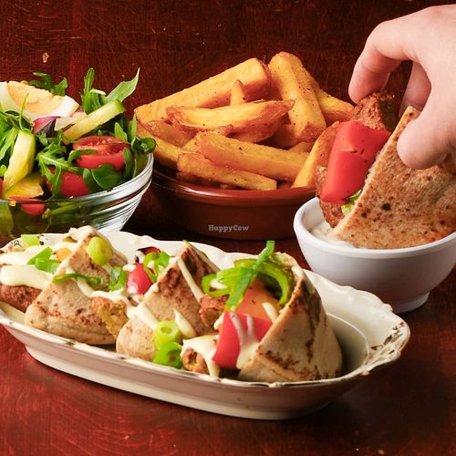 One of our reoccurring (vegan) specials, falafel with grilled vegetables at Onder de Linden in Wageningen