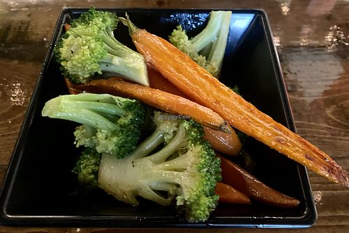 Steamed oily vegetables   at Tarantino's Vegan in Las Vegas