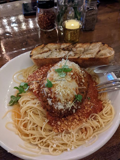 Chick'n Parmesan at Tarantino's Vegan in Las Vegas