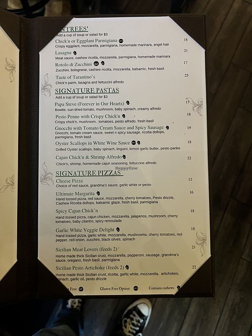   at Tarantino's Vegan in Las Vegas