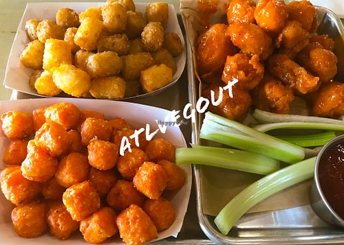 Cauliflower wings, tots, sweet potato tots at Jarfly in Columbus