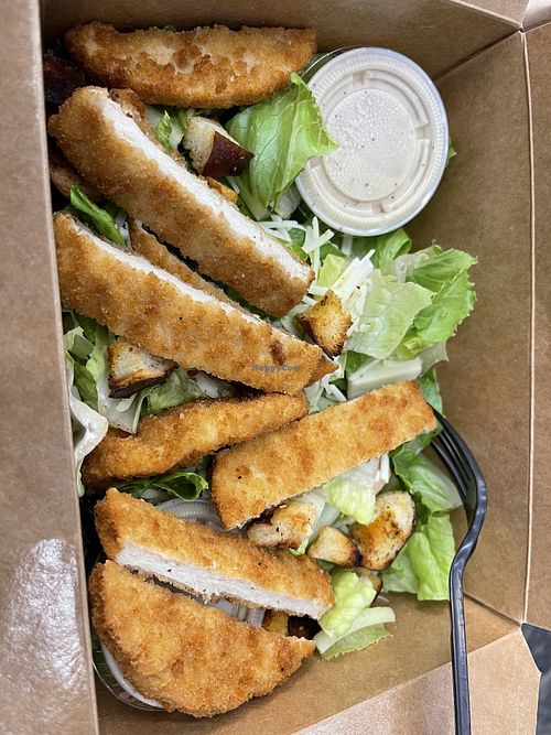 Caesar salad with chicken  at Savage Sicko in Astoria
