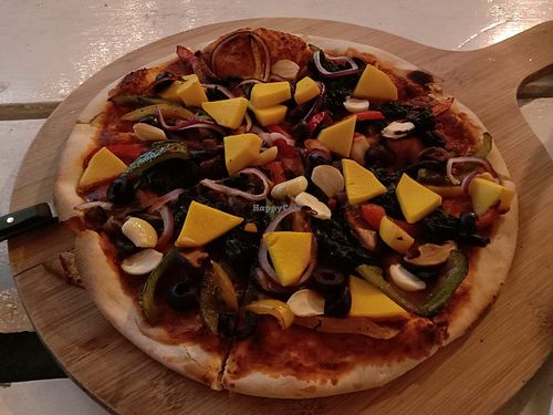 Vegan love pizza at Asia Blue - The Tavern Hacienda in Koh Phangan