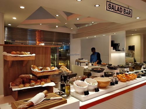 Salad bar corner at The Line in Central Singapore