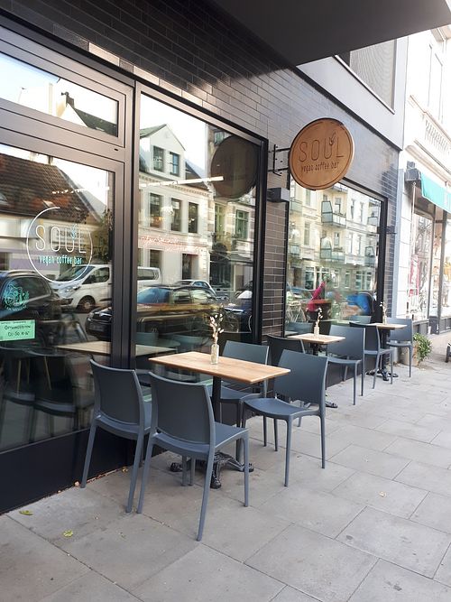 Outside at SOUL - Vegan Coffee Bar in Hamburg