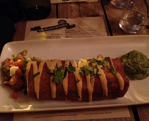 the special - chimichanga  at Gracias Madre in San Francisco