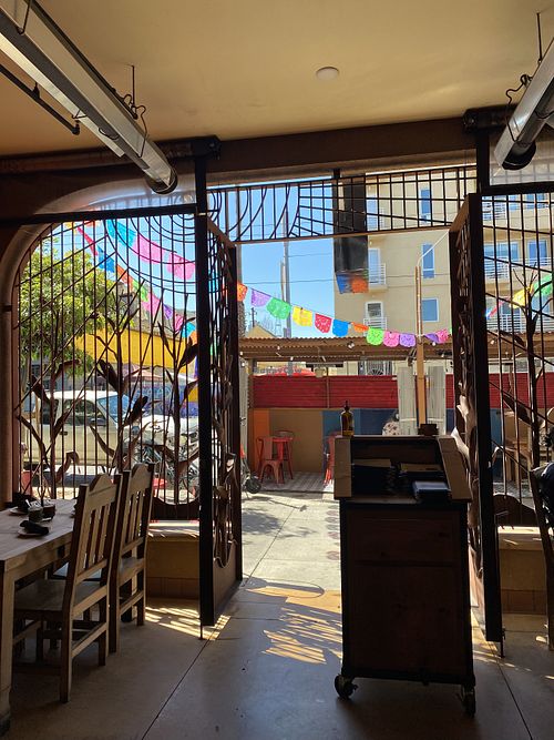 View from inside  at Gracias Madre in San Francisco