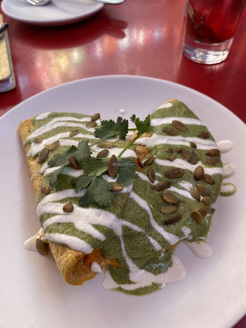 Quesadilla de Calabaza w/pumpkin seeds 😋  at Gracias Madre in San Francisco