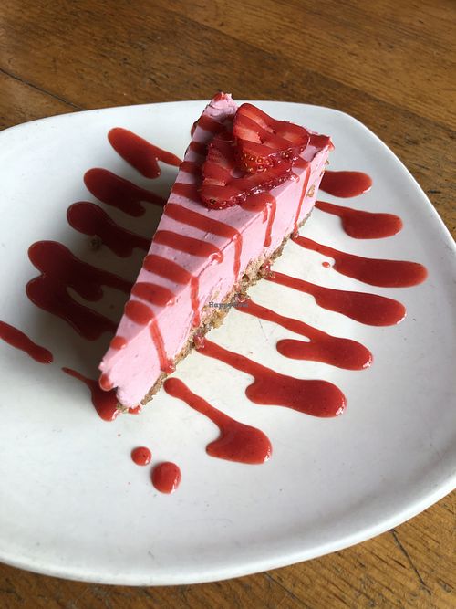 Strawberry cheesecake  at Gracias Madre in San Francisco