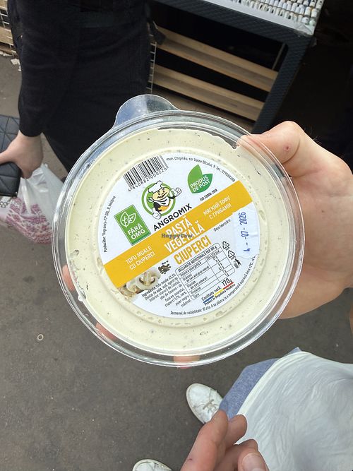 Tofu spread  at Soy Products in Chisinau