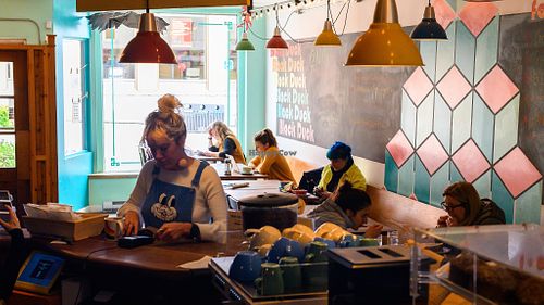 Cosy front room at Black Duck Cafe in Sackville