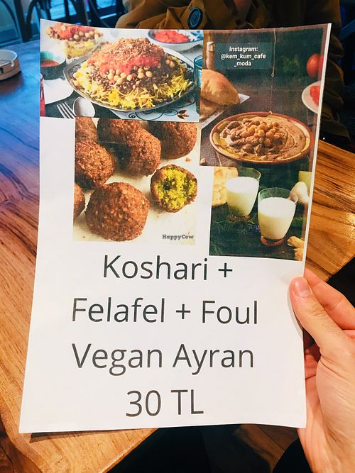 Little Menu at Plantbased Egyptian Eatery in Istanbul