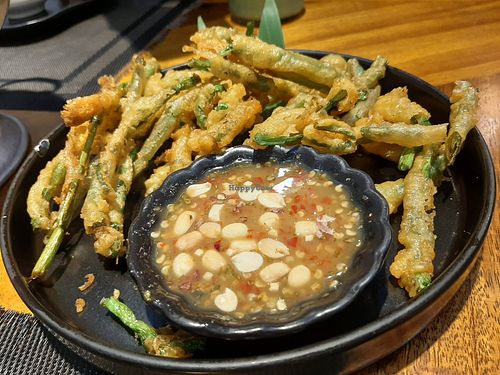 Fried morning glory at Wai Thai in Hanoi