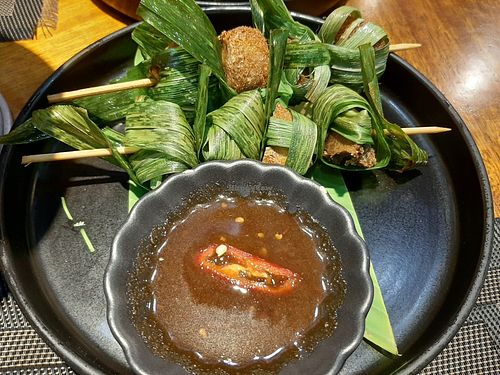 Grilled monkey head mushrooms at Wai Thai in Hanoi