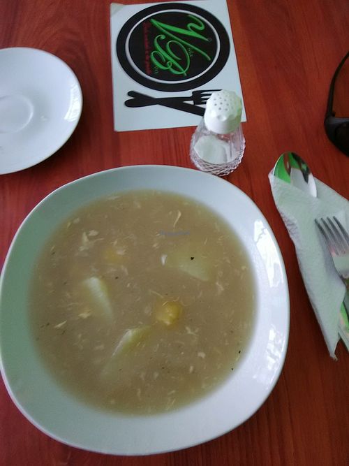 Potato soup at Vida Bon in Cajamarca