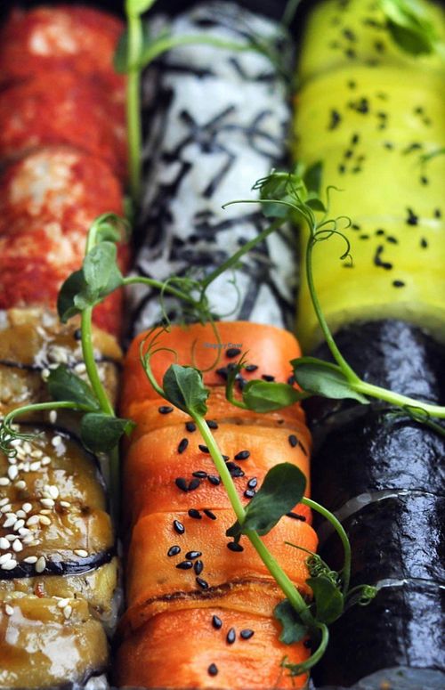 Vegetarian sushi or vegan options with tofu  at Greencafe  in Minsk