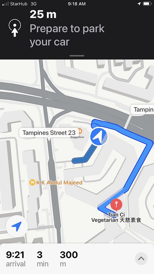 Turn in from street 23, if gps will make you drive much further   at Tian Ci Vegetarian 天慈素食 in East Singapore
