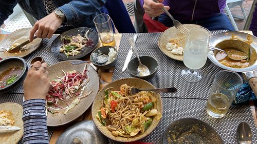 I forgot to take the beginning for the meal! at Giggling Squid in Brighton