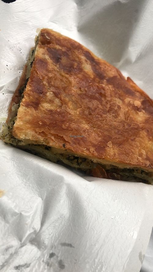 smoked tofu and spinach pie (burek) at Pekarna Center in Ljubljana