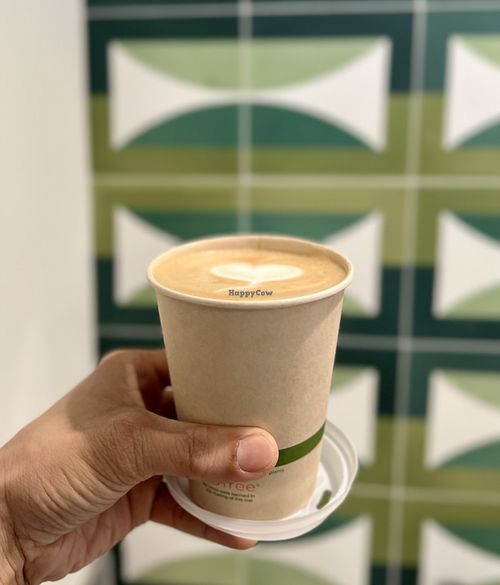 Oat lattee  at Flying Goat Coffee - 419 in Healdsburg