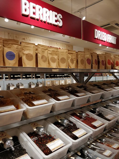 Berries and dried fruits at Scoop Wholefoods - Great World in Central Singapore