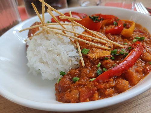 Maafe de pois-chiches at Prana Restaurant in Lyon