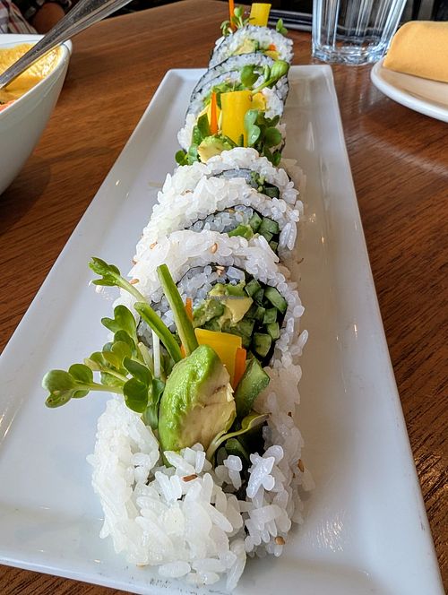 The crush (veggie roll) at Love Organic Cafe in West Hollywood