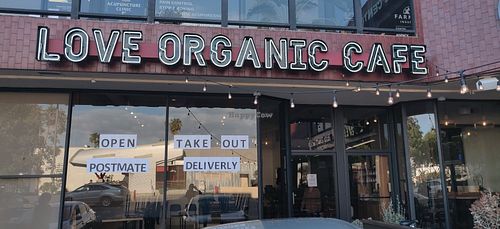 Outside at Love Organic Cafe in West Hollywood
