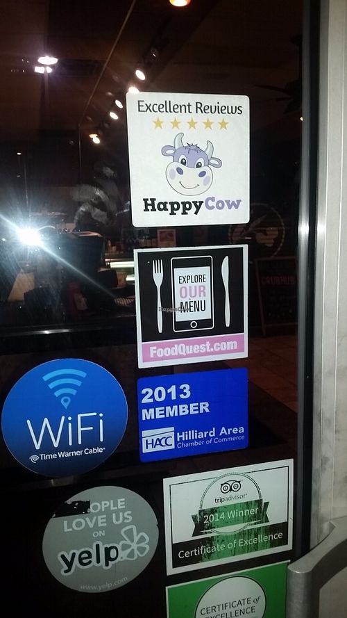 Proud to be veg friendly!  at The Olive Tree Mediterranean Cafe in Hilliard