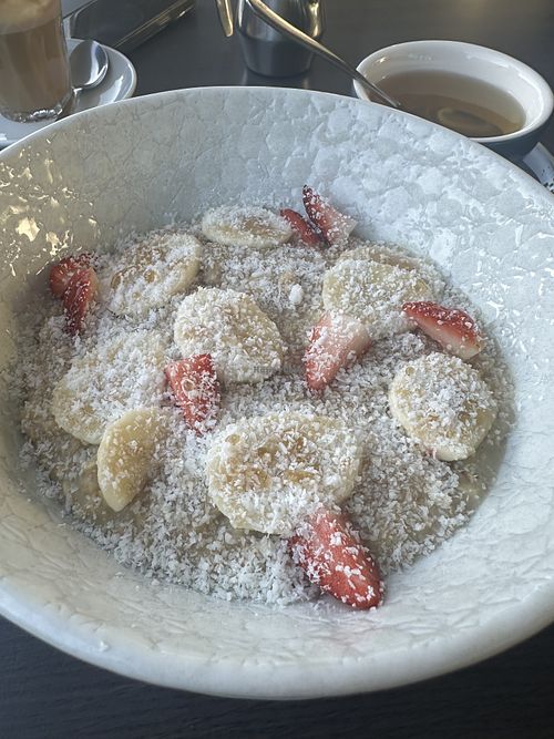 Porridge made with soy milk    at Daniel Son in Murrumbeena