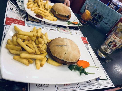 Vegan burger menu at Mel's Bar & Diner in Basel