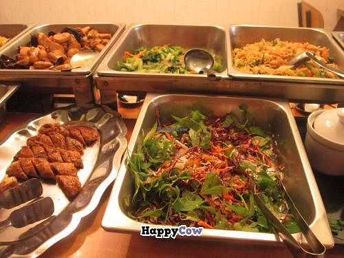 A choice of dishes at Nutriland Vegan Health Food Centre in Penang