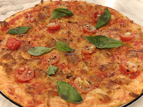 Pomodoro Pesto (Romana) with vegan cheese at PizzaExpress - Orchard in Central Singapore