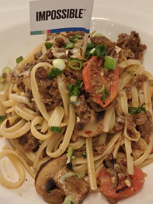 Vegan Impossible Teriyaki Linguine at PizzaExpress - Orchard in Central Singapore