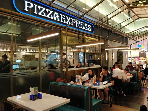 Restaurant interior at PizzaExpress - Orchard in Central Singapore