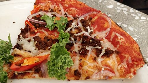 Vegan impossible curry pizza at PizzaExpress - Marina One in Central Singapore