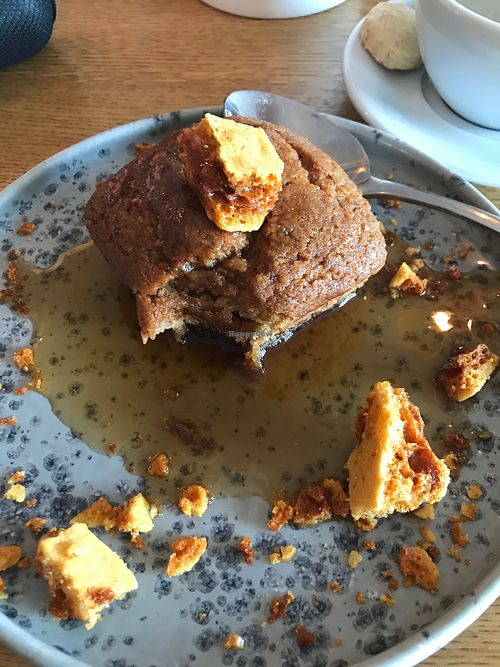 Sticky toffee pudding  at Scottish National Gallery in Edinburgh